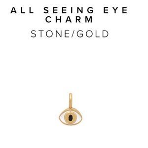 India Hicks All Seeing Eye Charm, Stone Gold
